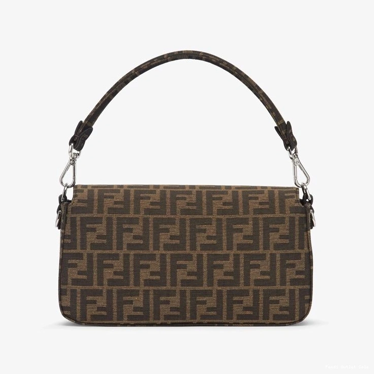 Affordable Motif FF Baguette Fendi Fabric Bag In Dragon Medium Yellow Pokmon Brown 0817